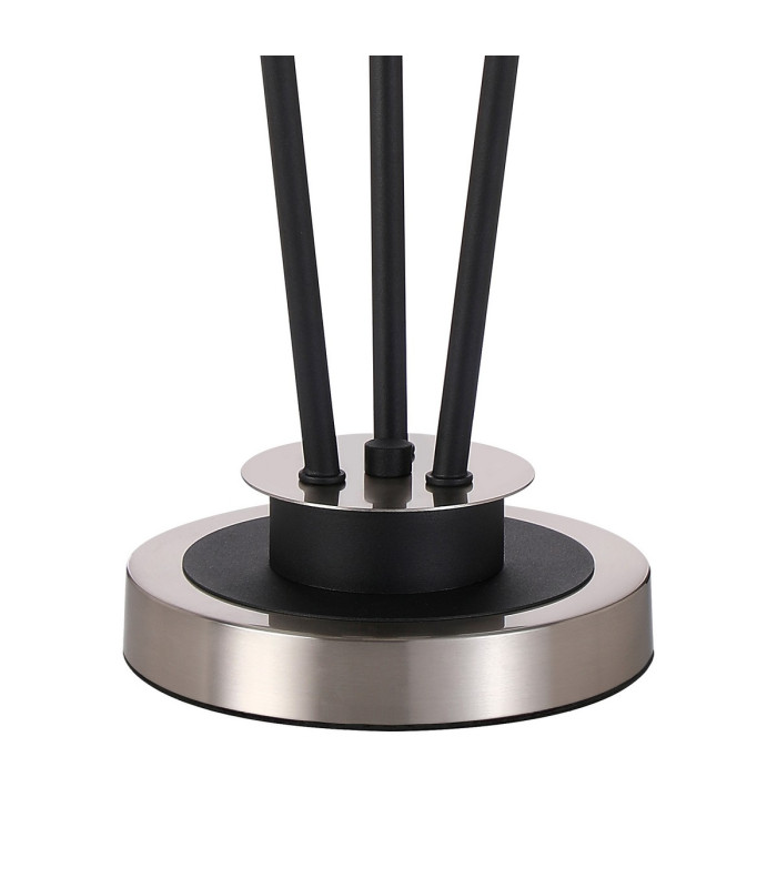 Placid Table Lamp Touch Switch 3 Light E14 15cm Round Dimpled Glass Shade Satin Nickel Clear Satin Black-5