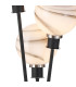 Placid Table Lamp Touch Switch 3 Light E14 15cm Round Marble Effect Glass Shade Satin Nickel White Satin Black-6