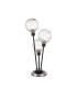 Placid Table Lamp Touch Switch 3 Light E14 15cm Round Textured Melting Glass Shade Satin Nickel Clear Satin Black-1