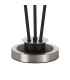 Placid Table Lamp Touch Switch 3 Light E14 15cm Round Textured Melting Glass Shade Satin Nickel Clear Satin Black-5