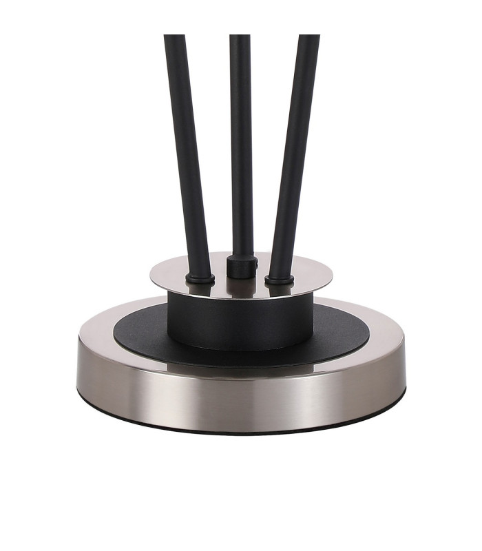Placid Table Lamp Touch Switch 3 Light E14 15cm Round Textured Melting Glass Shade Satin Nickel Clear Satin Black-5