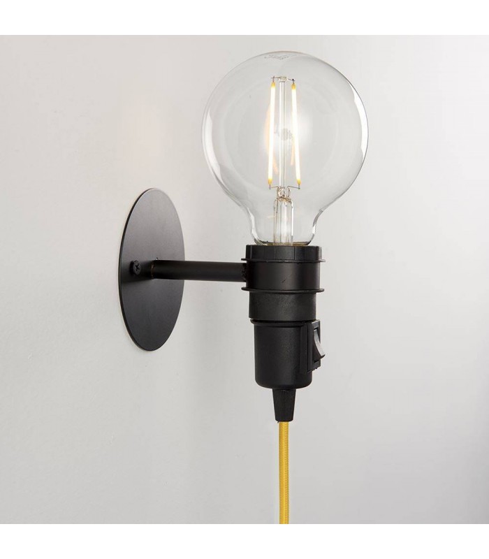 1 Light Wall Light Matt Black, E27 - 1