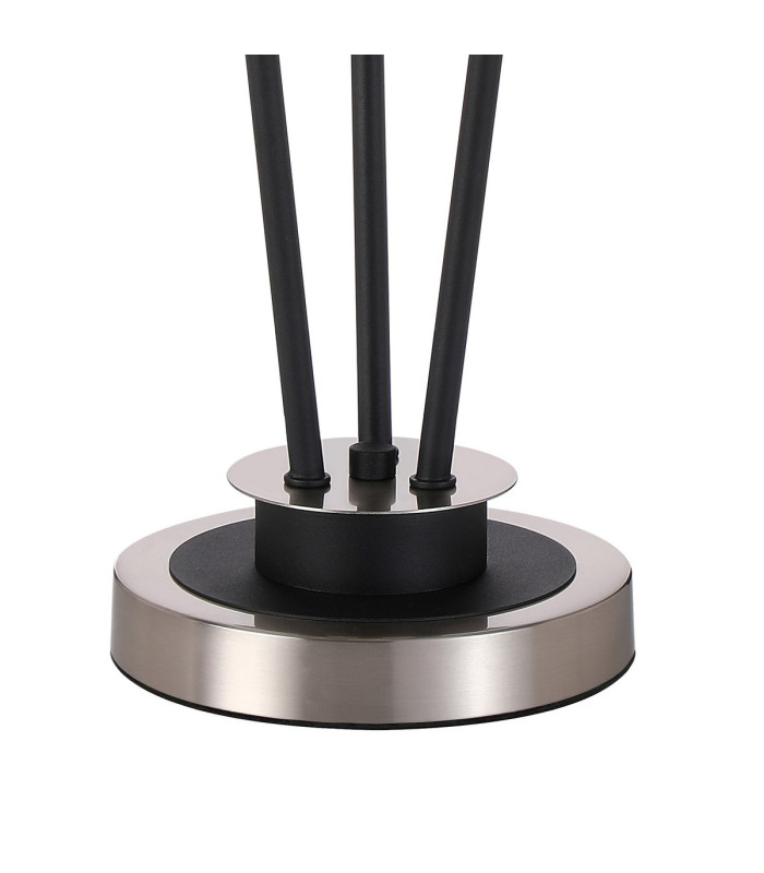 Placid Table Lamp Touch Switch 3 Light E14 15cm Round Glass Shade Satin Nickel Opal Satin Black-5