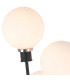 Placid Table Lamp Touch Switch 3 Light E14 15cm Round Glass Shade Satin Nickel Opal Satin Black-7