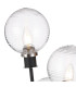 Placid Table Lamp Touch Switch 3 Light E14 15cm Round Ribbed Glass Shade Satin Nickel Clear Satin Black-7