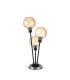 Placid Table Lamp Touch Switch 3 Light E14 15cm Round Segment Glass Shade Satin Nickel Amber Plated Satin Black-1