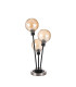 Placid Table Lamp Touch Switch 3 Light E14 15cm Round Segment Glass Shade Satin Nickel Amber Plated Satin Black-4