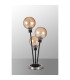 Placid Table Lamp Touch Switch 3 Light E14 15cm Round Segment Glass Shade Satin Nickel Amber Plated Satin Black-8
