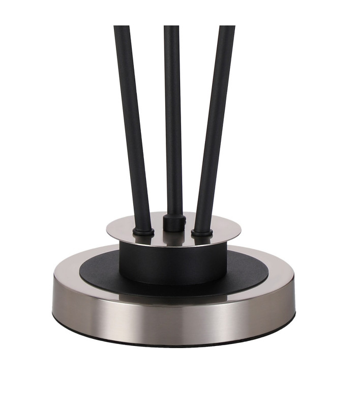 Placid Table Lamp Touch Switch 3 Light E14 15cm Round Segment Glass Shade Satin Nickel Smoke Plated Satin Black-5