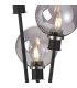 Placid Table Lamp Touch Switch 3 Light E14 15cm Round Glass Shade Satin Nickel Smoke Plated Satin Black-6