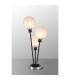 Placid Table Lamp Touch Switch 3 Light E14 15cm Round Speckled Glass Shade Satin Nickel White Satin Black-3