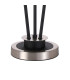 Placid Table Lamp Touch Switch 3 Light E14 15cm Round Speckled Glass Shade Satin Nickel White Satin Black-5