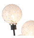 Placid Table Lamp Touch Switch 3 Light E14 15cm Round Speckled Glass Shade Satin Nickel White Satin Black-7