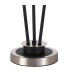 Placid Table Lamp Touch Switch 3x E14 15cm Round Texture Smooth/Ribbed Glass Shade Satin Nickel