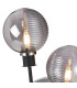 Placid Table Lamp Touch Switch 3x E14 15cm Round Texture Smooth/Ribbed Glass Shade Satin Nickel