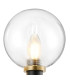Placid Switched Wall Light 1 Light E14 15cm Round Glass Shade Brass Clear & Satin Black-6