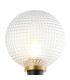 Placid Switched Wall Light 1 Light E14 15cm Round Textured Diamond Pattern Glass Shade Brass Clear & Satin Black-6