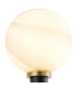 Placid Switched Wall Light 1 Light E14 15cm Round White & Grey Marble Effect Glass Shade Brass & Satin Black Framework-6