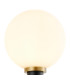 Placid Switched Wall Light 1 Light E14 15cm Round Glass Shade Brass Opal & Satin Black-5