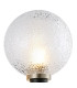 Placid Switched Wall Light 1 Light E14 15cm Round Dimpled Glass Shade Satin Nickel Clear & Satin Black-6