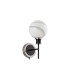Placid Switched Wall Light E14 15cm Round White & Grey Marble Effect Glass Shade Satin Nickel & Satin Black Framework-4