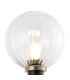 Placid Switched Wall Light 1 Light E14 15cm Round Segment Glass Shade Satin Nickel Clear & Satin Black-6