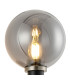Placid Switched Wall Light 1 Light E14 15cm Round Glass Shade Satin Nickel Smoke Plated & Satin Black-6