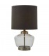 1 Light Table Light Smokey Grey Tinted Glass & Aged Pewter, E27 - 1