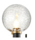 Placid Switched Wall Light 2 Light E14 15cm Round Crackled Glass Shade Brass Clear & Satin Black-6