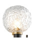 Placid Switched Wall Light 2 Light E14 15cm Round Textured Crumple Glass Shade Brass Clear & Satin Black-6