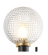 Placid Switched Wall Light 2 Light E14 15cm Round Textured Diamond Pattern Glass Shade Brass Clear & Satin Black-6
