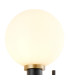 Placid Switched Wall Light 2 Light E14 15cm Round Glass Shade Brass Opal & Satin Black-6
