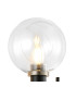 Placid Switched Wall Light 2 Light E14 15cm Round Glass Shade Satin Nickel Clear & Satin Black-6