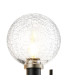 Placid Switched Wall Light 2 Light E14 15cm Round Crackled Glass Shade Satin Nickel Clear & Satin Black-6