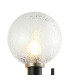Placid Switched Wall Light 2 Light E14 15cm Round Dimpled Glass Shade Satin Nickel Clear & Satin Black-6