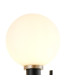 Placid Switched Wall Light 2 Light E14 15cm Round Glass Shade Satin Nickel Opal & Satin Black-6