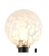 Placid Switched Wall Light 2 Light E14 15cm Round Speckled Glass Shade Satin Nickel White & Satin Black-5