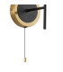 Plattsburgh Switched Wall Light 1 Light E14 IP44 15cm Round Glass Shade Brass Opal & Satin Black-5