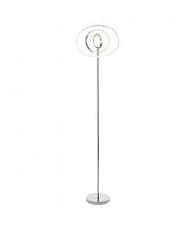 LED Floor Light Chrome Plate & White Acrylic - 1