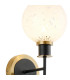 Plattsburgh Switched Wall Light 1 Light E14 IP44 15cm Round Speckled Glass Shade Brass White & Satin Black-6