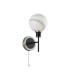 Plattsburgh Switched Wallx E14 IP44 15cm Round White & Grey Marble Effect Glass Shade Satin Nickel & Satin Black Framework-4