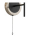 Plattsburgh Switched Wallx E14 IP44 15cm Round White & Grey Marble Effect Glass Shade Satin Nickel & Satin Black Framework-5