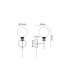 Plattsburgh Switched Wall Light 1 Light E14 IP44 15cm Round Glass Shade Satin Nickel Opal & Satin Black-2