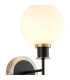 Plattsburgh Switched Wall Light 1 Light E14 IP44 15cm Round Glass Shade Satin Nickel Opal & Satin Black-6