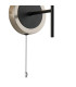 Plattsburgh Switched Wall Light 1 Light E14 IP44 15cm Round Segment Glass Shade Satin Nickel Smoke Plated & Satin Black-5