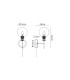 Plattsburgh Switched Wall Light 1 Light E14 IP44 15cm Round Glass Shade Satin Nickel Smoke Plated & Satin Black-2
