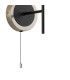 Plattsburgh Switched Wall Light 1 Light E14 IP44 15cm Round Glass Shade Satin Nickel Smoke Plated & Satin Black-5