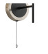 Plattsburgh Switched Wall Light 1 Light E14 IP44 15cm Round Speckled Glass Shade Satin Nickel White & Satin Black-5