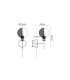 Plattsburgh Switched Wall Light E14 IP44 15cm Round Textured Smooth/Ribbed Shade Satin Nickel Smoke Plated/Satin Black-2