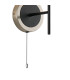 Plattsburgh Switched Wall Light E14 IP44 15cm Round Textured Smooth/Ribbed Shade Satin Nickel Smoke Plated/Satin Black-5